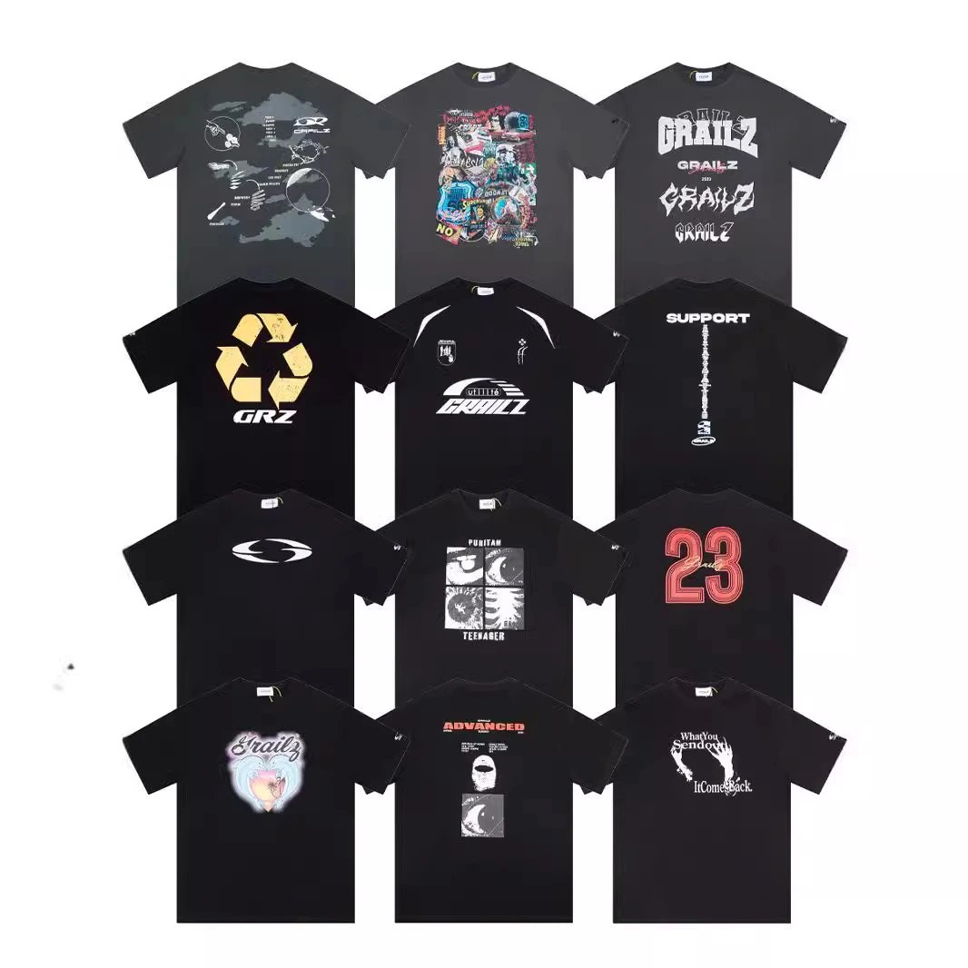 Retro jersey men's loose casual short-sleeved T-shirt  
